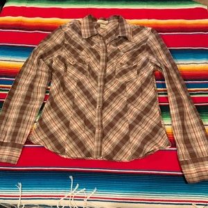 Button up cowgirl blouse with shimmer